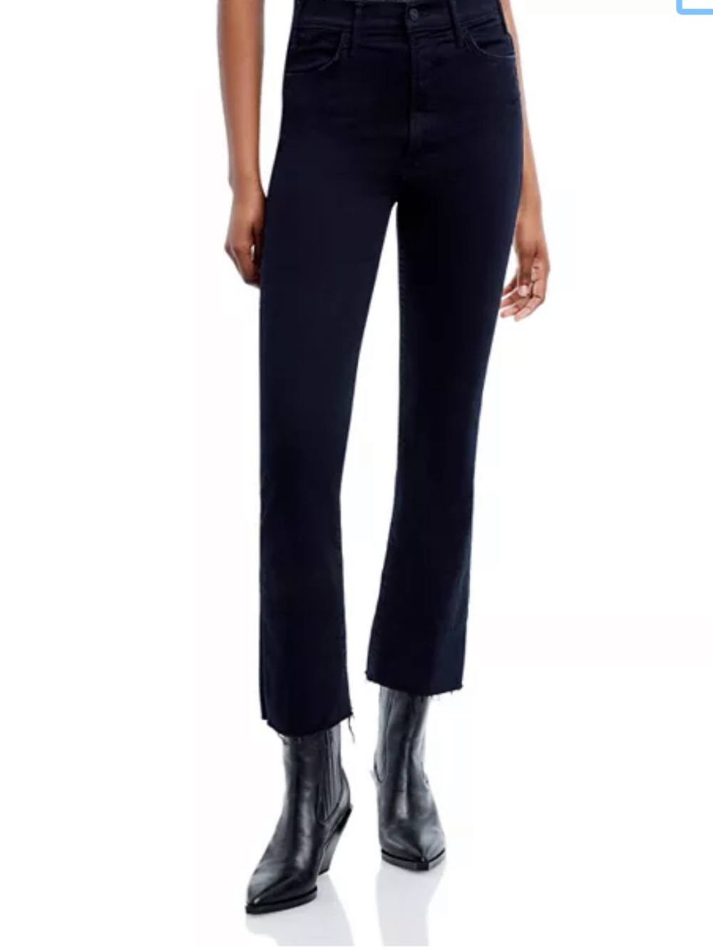 *NWOT* Mother Insider Crop Step Fray in Black